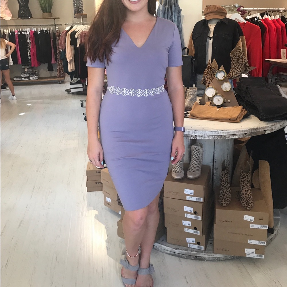 Fitted midi dress